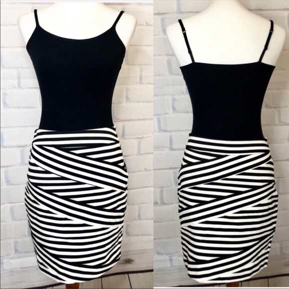 { Express } Striped Stretch Bandage Mini Skirt - Picture 5 of 8